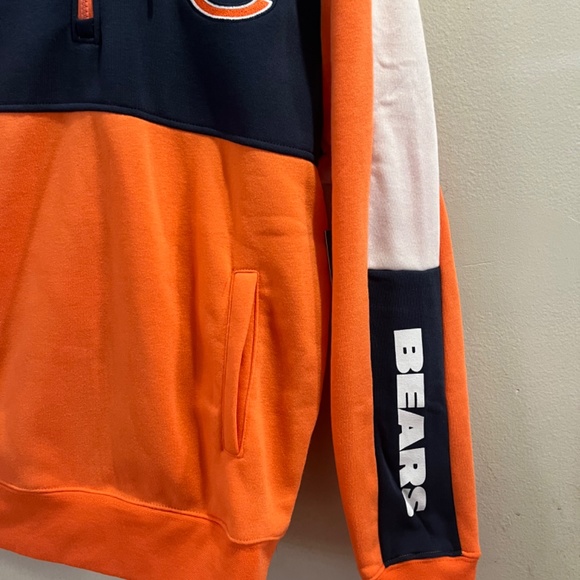 NFL Chicago Bears Hoodie Quarterzip Sweatshirt - Men Small - Picture 4 of 9